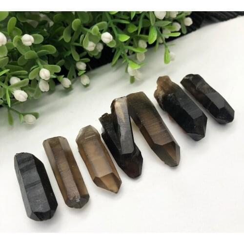 100g AA+ Natural Black Quartz Crystal Points Lemurian Quartz Crystal Stone Rough Rocks Terminated Wand Specimen