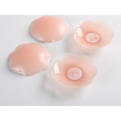 2 Pairs Reusable Self Adhesive Silicone Breast Nipple Cover Chest Sticker Women tit Hide Bra Accessories 6.5cm Diameter