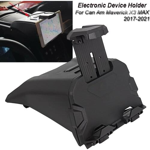 2017-2021 For Can Am Maverick X3 Models Black Electronic Device Holder With Integrated Storage