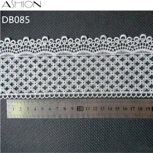 3 yards 8.5CM white Embroidered Lace Fabric DIY skirt hem Dance costumes Garment Accessories lace trim Sewing Craft LP-DB085
