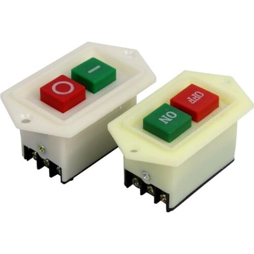 380 v 5a10a button switch control of three-phase motor bench drill meat grinder started and withhold button switch