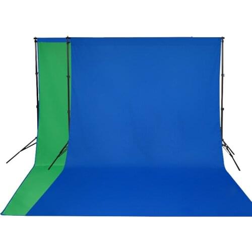 3x2m Photography Backdrop Double Sided 2 in 1 Background Cloth Solid Color Green Blue Screen Chromakey For Photo Video Shooting