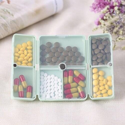 7 Days Pill Tablet Box Foldable Medicine Holder Tablet Storage Case Organizer