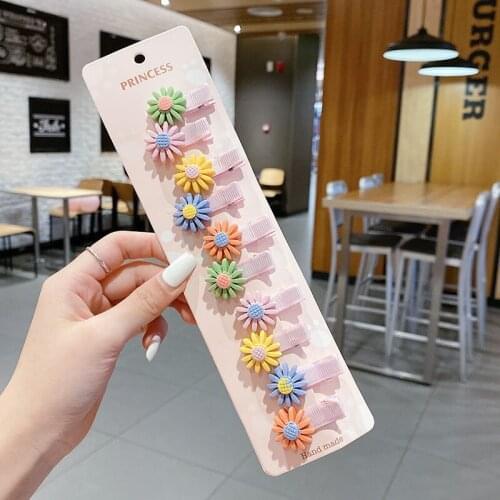 Acrylic Cartoon Pattern Ear Side Bangs Clip Nice Gift Children Hairpin Baby Hair Accessories Korean Style for Girl Cute 1Set
