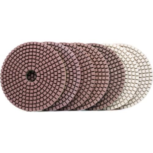 7Pcs/Set 4" 100mm Diamond Metal Polishing Pads Copper Particles Grinding Wheel Stone Granite Marble Fast Diamond Sanding Disc