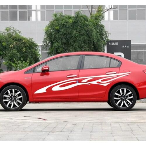 Car Decal S Stripe Racing 95'' for Stream jade Vinyl Graphics Side Door Motor sticker ZC374