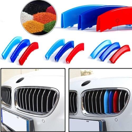 3pcs Car Front Grille Grill Trim Cover Stripe Clip For Bmw 1 2 Series E81 E82 E88 F20 F21 F52 F45 F46 F22 F23 218i 118i 120i