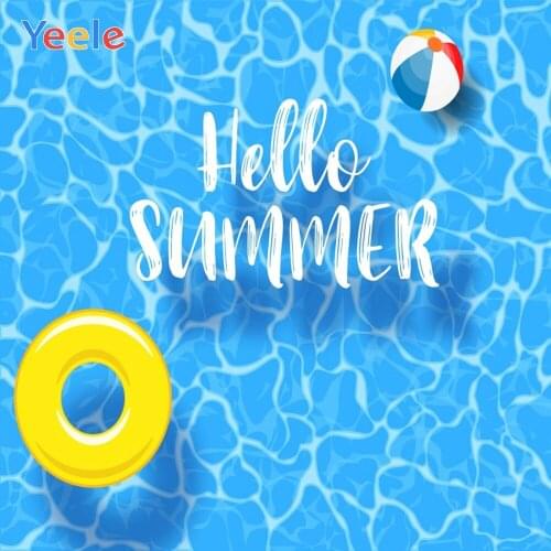 Yeele Swimming Pool Ring Ball Party Summer Holiday Photography Backgrounds Customized Photographic Backdrops for Photo Studio