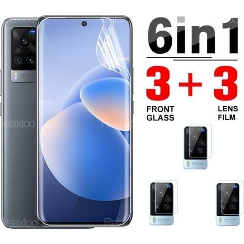 6 in 1 Hydrogel Protector Film For Vivo X60 Pro On VIVO X 60 60Pro Safety Protective Phone Screen Full Cover Film Camera Glass