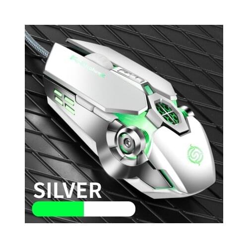 Electronics Q7 Gaming Mice 7 Buttons USB Wired Gamer Mouse Professional Optical Mice Adjustable 4000 DPI White Silver