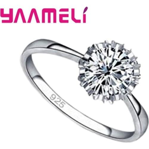 AAA Cubic Zircon 925 Sterling Silver Rings For Women Wedding Engagement Jewelry Fashion Promise Ring Accessory Ring
