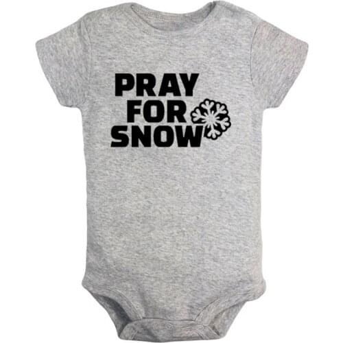 Pray For Snow Todays Menu Eat It or Starve Printed Newborn Baby Girl Boys Clothes Short Sleeve Romper Outfits 100% Cotton