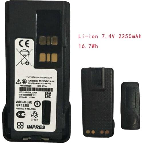 Li-ion 7.4V 2250mAh 16.7Wh Battery For Motorola walkie talkie XiR P6600 XPR3500 XPR3300 P6620 DP2600 DE570 Radio With belt clip