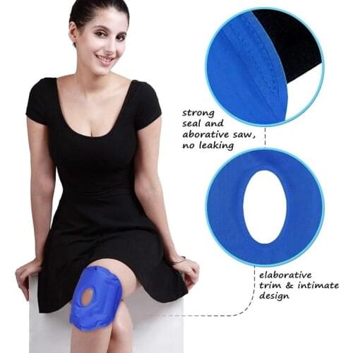 Reusable Gel Knee Ice Pack Hot and Cold Therapy for Pain Relief Swelling Sports Injuries Breathable Design with Adjustable Wrap