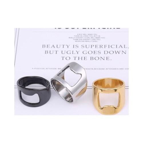 New Arrival Unique Creative Versatile Stainless Steel Beer Bottle Opener Bar Tool Ring for Men Cool Bar Kitchen Accessories