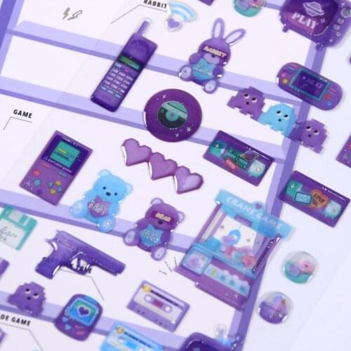 New Crystal Epoxy Sticker Glinsterende Percha Crystal Decoratieve Stickers Scrapbooking Stok Label Dagboek Briefpapier Stickers