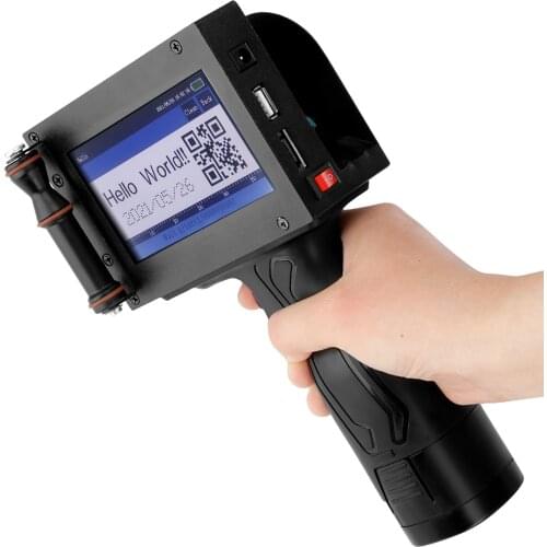 Online QR Bar Batch Code Date Number Logo Expiry Date Label Portable Hand Jet Handheld Thermal Inkjet Printer + Ink Cartridge