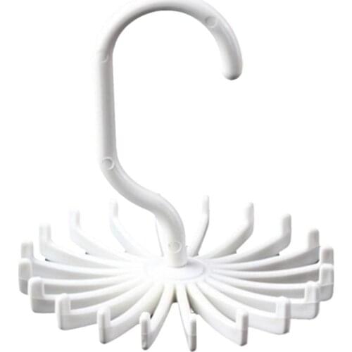 Shawl Necktie Scarf Organizer Rotating Neck Holds Adjustable Tie Rack Hanger