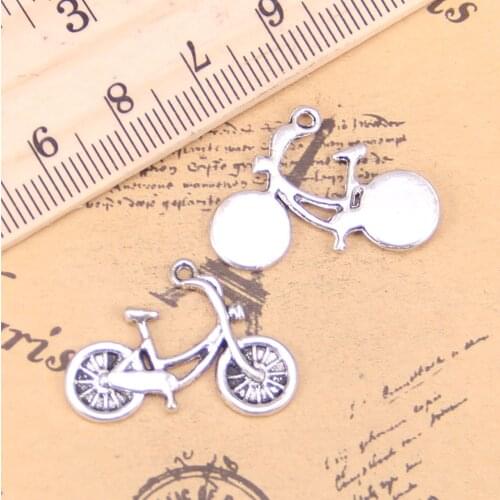 12pcs Charms bicycle bike 26x18mm Antique Pendants,Vintage Tibetan Silver Jewelry,DIY for bracelet necklace