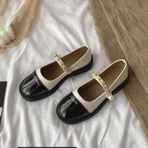 Small PU Leather Shoes Female Japanese Style Retro 2021 New Thin Flat-bottomed French Single Shoes Lolita Shoes Women Shoes