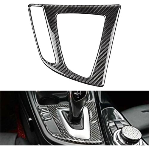Carbon Fiber Car Interior Gear Shift Panel Cover Decal Trim For BMW 3 4 Series F32 F30 F31 F33 F36 3GT F34 2014 2015 2016 2017