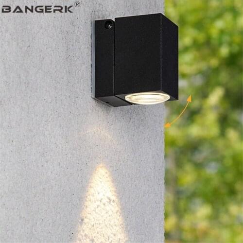 Outdoor LED Wall Light Adjust Lamps Waterproof Rust Modern Wall Sconce Lights Garden Courtyard Aluminium Lighting Fixtures