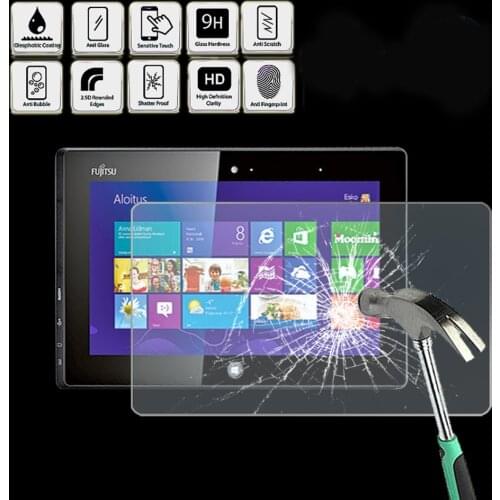 Tablet Tempered Glass Screen Protector Cover for FUJITSU Stylistic Q572 - Anti Fingerprint Screen Film Protector Guard Cover