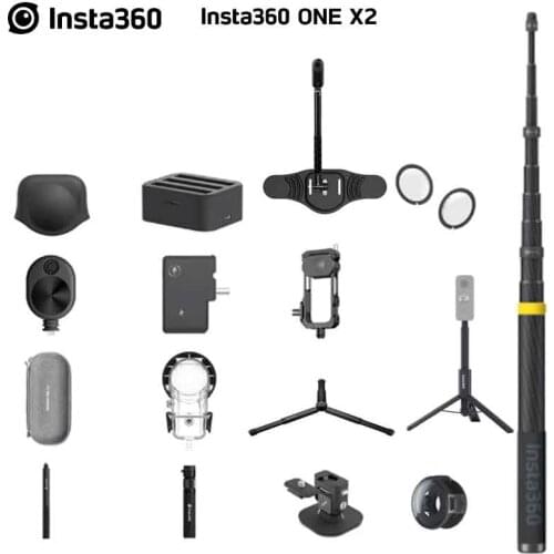 Insta360 One X2 GPS Battery Len Guard For Insta 360 One X2 Bullet Time 1.2M 70cm 3M Selfie Stick Lens Cap Dive Case For One X 2