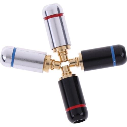 1 Pair 3.2mm Black/Silver DIY Earphone Connector Plug For SE535 SE215 UE900 MMCX W10 W20 W30