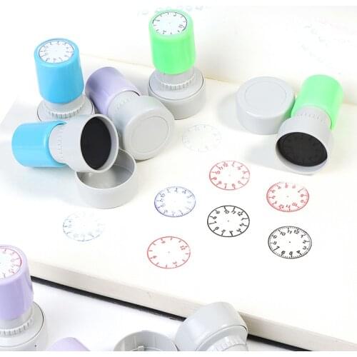 1pc Learning Recognition Teacher Teaching Seal Clock Dial Stamps Primary School Seal Kids Children Toys 30mm In Diameter New