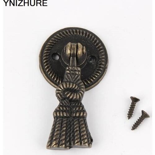 10pcs 47*30mm Antique Pendant Handle Vintage Bronze Furniture Hardware Drawer Pull closet Kitchen Cupboard