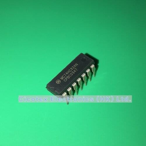 10pcs/lot MC74HC32AN DIP14 MC 74HC32 AN IC GATE OR 4CH 2-INP 14-DIP MC74HC32-AN MC74HC32ANG MC74HC32N