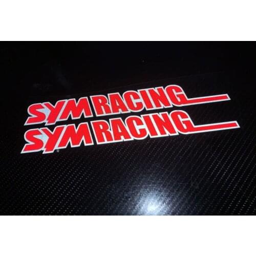 2PCS Car Styling Vinyl Applique Tape Motorcycle Front Brake Long Board Decorate Stickers for SYM Racing GR155 125 150
