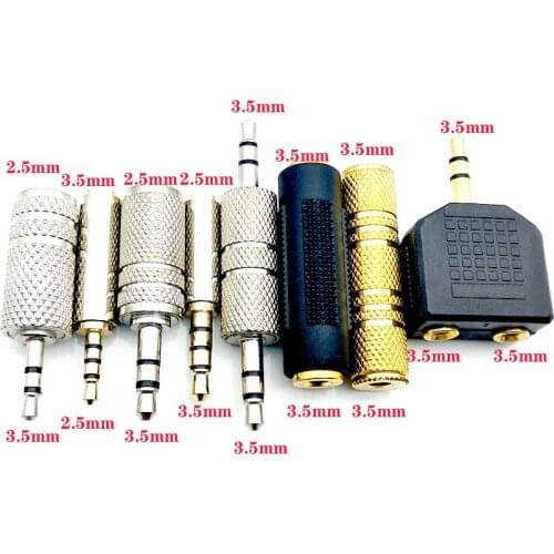 Jack 3.5mm to 2.5mm Audio Adapter 2.5mm Male to 3.5mm Female Plug Connector for Aux Speaker Cable Headphone Jack 3.5