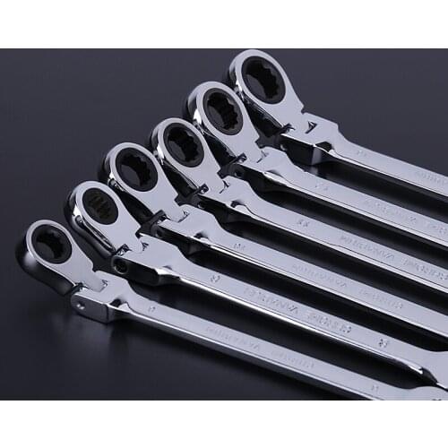 6PCS 8-13mm Multifunctional Wrenches Set Hand Tools Set Spanners Set Fixed Head Or Movable Head Ratchet Wrench Repair Hand Tools