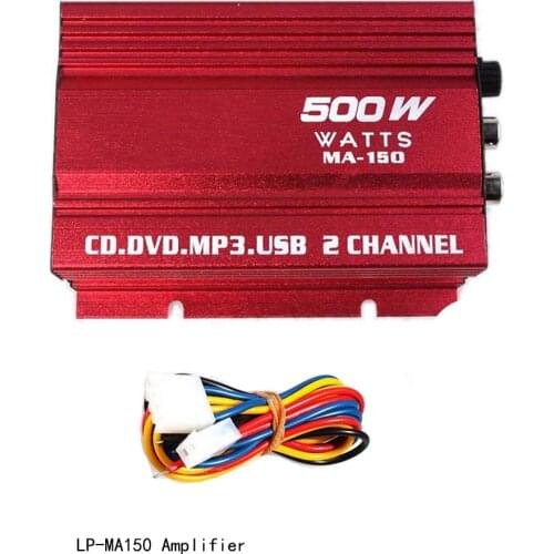 12V Car Audio Stereo Power Amplifier CD DVD MP3 USB 2CH Output Power Amplifier 20WX2 RMS For Motorcycle & Car