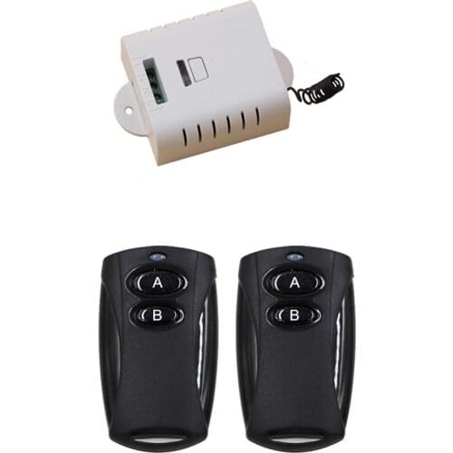 Free Shipping AC85V 110V 120V 220V 1CH Wireless Remote Control Switch with Manual Button Receiver+Transmitter Learning Code