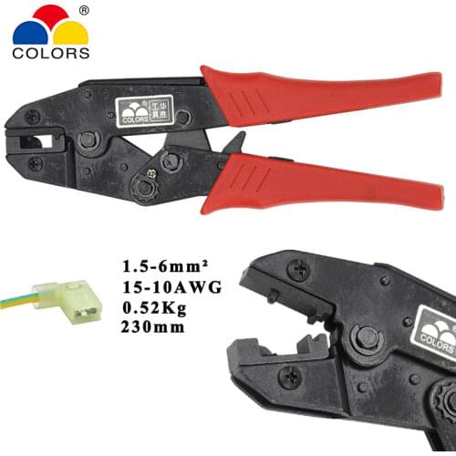 Colors HS-08FL flag type female receptacles terminal crimping pliers hand tool non-insulated sign male terminal crimping alicate