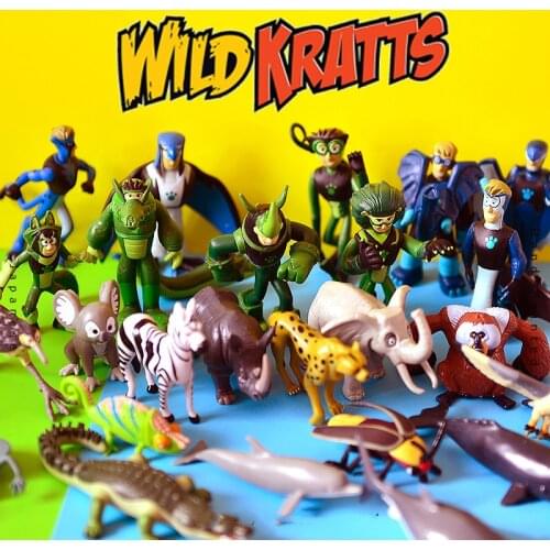 Wild Kratts Animals Brother Martin Chris Koala bat lizard whale dolphin zebra Orangutan chameleon lion Jimmy igures kids Toys