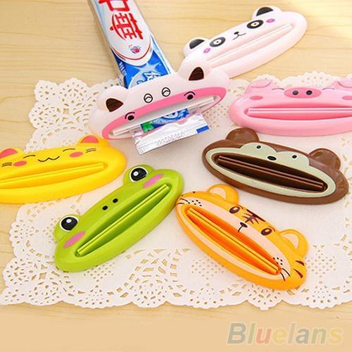 Bathroom Home Tube Rolling Holder Squeezer Easy Cartoon Toothpaste Dispenser to use tube squeezer for all toothpaste, facial foa