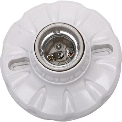 E27 Ceramics LED Light Bulb Holder Round Socket Base Hanging Lamp Socket Base Industrial Ceiling Wall Light Base Holder
