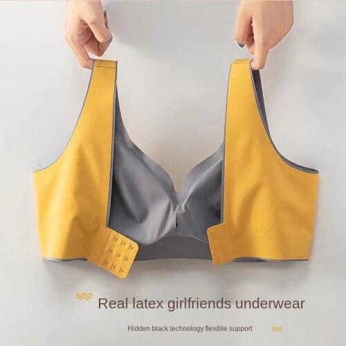 Young Womens Latex Underwear One Piece Color Contrast Beautiful Back No Steel Ring Gathered Comfortable Buckle Comfortable Vest