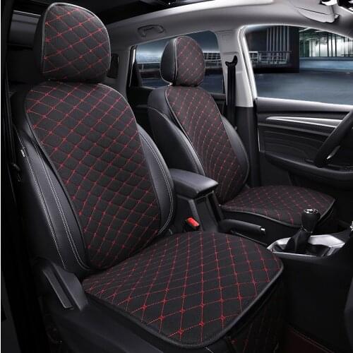 Flax Car Seat Covers Interior Automobiles Front Backrest Seat Cushion Universal Four Seasons Protector Mats Cover Seats Set