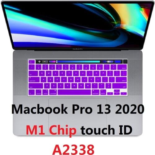 US Layout for Macbook Pro 13 2020 M1 Chip A2338 Keyboard Cover Silicon For Macbook M1 Chip Pro 13 A2338 keyboard Skin Protector