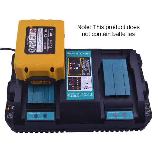 New DC18RD Double Battery Charging Head Charger For Makita 3A Li-Ion Electric Power Tool 14.4V 18V EU/US/UK Plug