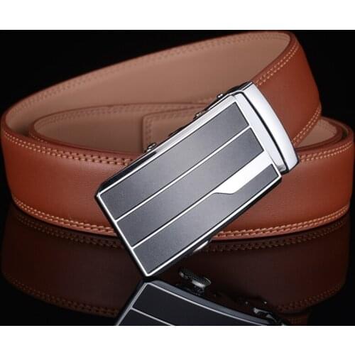 Plyesxale Automatic Buckle Belt Men Luxury Mens Genuine Leather Dress Belts Male Brand Cowhide Belt Elegant Classic Cinto G36