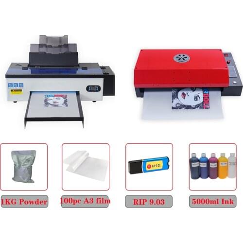 DTF printer A3 Heat Transfer DTF PET Film Printer with PET film oven For T shirt Hoodies caps Direct Transfer Film printer