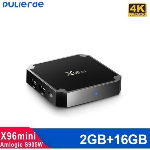 PULIERDE X96Mini 2G 16G Smart Android 7.1 TV Box amlogic S905W H.265 4K 2.4GHz WiFi Media Player Set Top Box 1G 8G