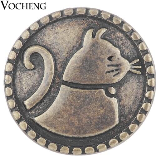 Vocheng Snap Charms Antique Bronze House Cat Snap Button Jewelry 18mm Vn-1747
