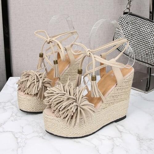 Women Sandals 2021 Fashion maid Summer Sandals Leisure Platform Wedges Sandals dermi Wedges High Heels Shoe